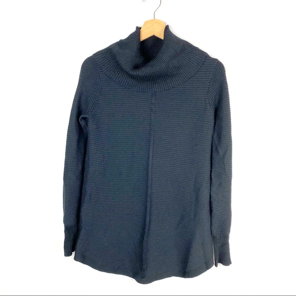 Cyrus Sweaters - Cyrus Turtleneck Sweater Knit Ribbed Black Flouncy Soft Comfortable Women’s XS